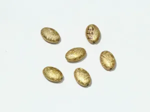 Golden Designer Oval Plastic Beads - 20x14 mm