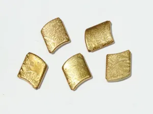 Golden Designer Rhombus Plastic Beads - 35x28 mm