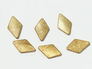 Golden Designer Rhombus Plastic Beads - 38x20 mm