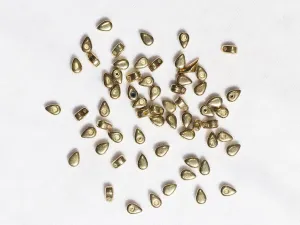 Golden Drop Designer Plastic Beads- 8x6 mm