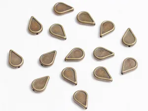 Golden Drop Plastic Beads - 12x15 mm