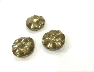 Golden Faceted Round Plastic Beads