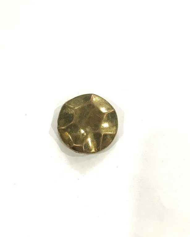 Golden Faceted Round Plastic Beads