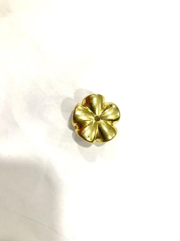 Golden Fancy Flower CCB Plastic Beads