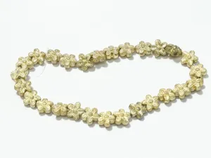 Golden Flower Designer Plastic Beads 15mm