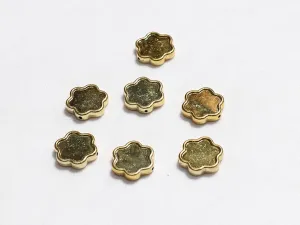 Golden Flower Plastic Beads - 20 mm