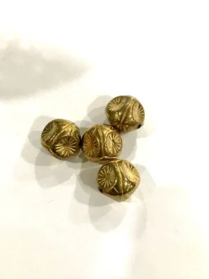 Golden Hexagonal CCB Plastic Beads