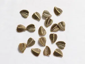 Golden Leaves Designer Plastic Beads -18x22 mm