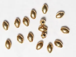 Golden Oval Designer Plastic Beads - 14x20 mm