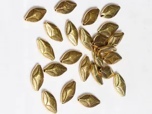 Golden Oval Designer Plastic Beads- 28x25 mm