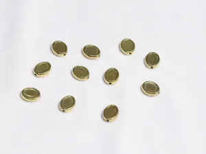 Golden Oval Plastic Beads - 10x8 mm