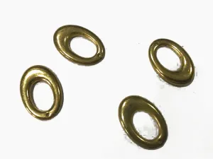 Golden Oval Plastic Stone (14x20 mm)
