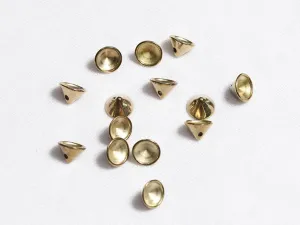Golden Pyramid Plastic Beads - 8 mm