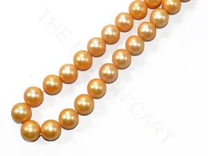 Golden Round Shell Pearls (12 mm)