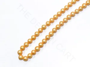 Golden Round Shell Pearls (6mm)