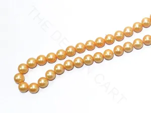 Golden Round Shell Pearls (8 mm)