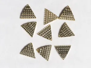 Golden Triangle Designer Plastic Beads - 28x31 mm