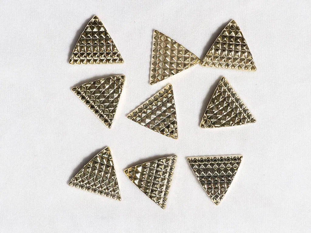 Golden Triangle Designer Plastic Beads - 28x31 mm