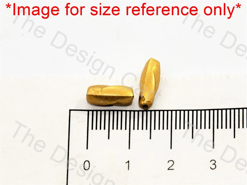 Golden Twisted Cylindrical Plastic Beads