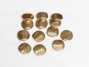 Golden Uneven Designer Plastic Beads - 22 mm