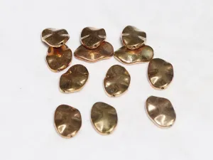 Golden Uneven Designer Plastic Beads -22x28 mm