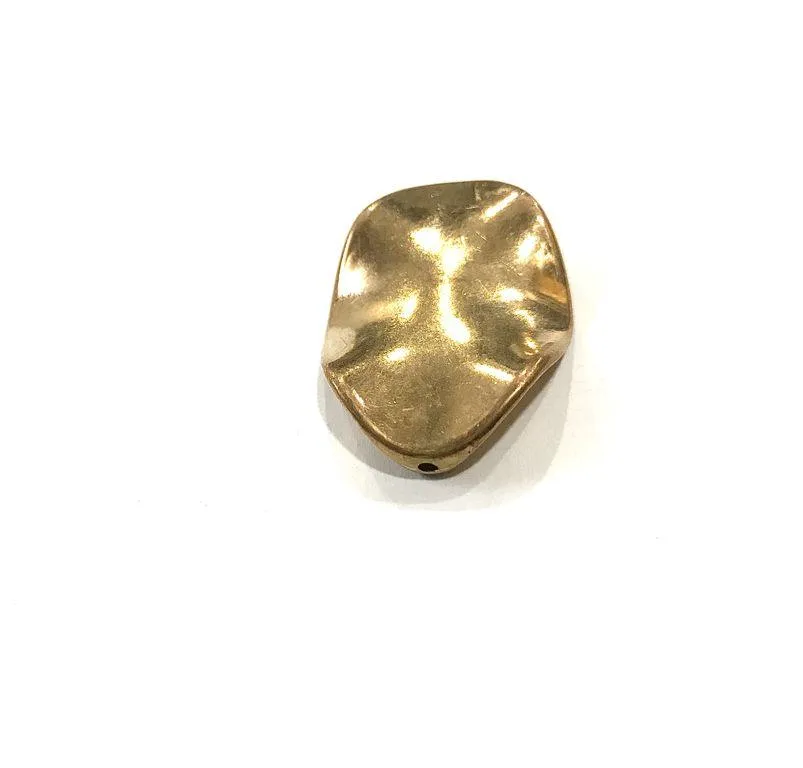 Golden Uneven Oval CCB Plastic Beads