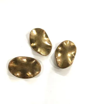 Golden Uneven Oval CCB Plastic Beads