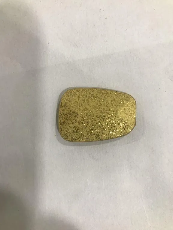 Golden Uneven Rectangular Plastic Beads