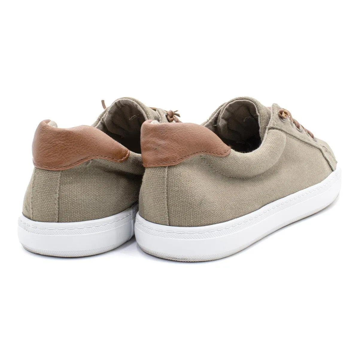 Graceland Low-Top Sneakers Fabric Brown Colour For Men