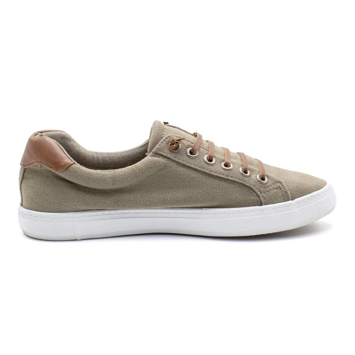 Graceland Low-Top Sneakers Fabric Brown Colour For Men