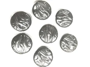 Gray Designer Circular Plastic Beads