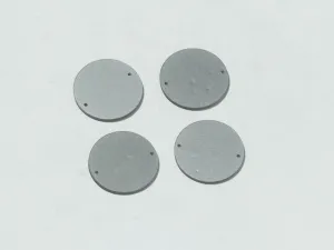 Gray Flat Circular Plastic Beads - 22 mm