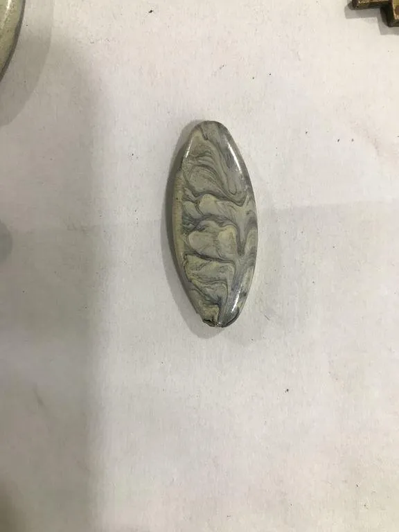 Gray Textured Eye Plastic Beads