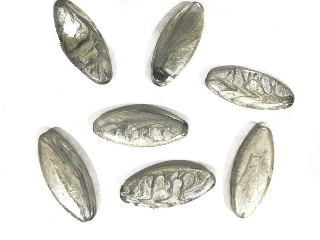 Gray Textured Eye Plastic Beads