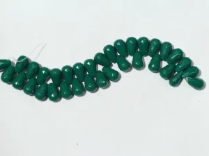 Green Designer Drop Plastic Beads - 16x10 mm