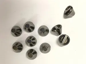 Gun Metal Gray Pyramid Plastic Stud Beads- 10 mm