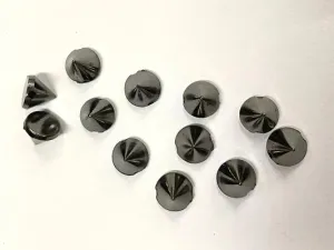 Gun Metal Gray Triangular Plastic Stud Beads- 10 mm