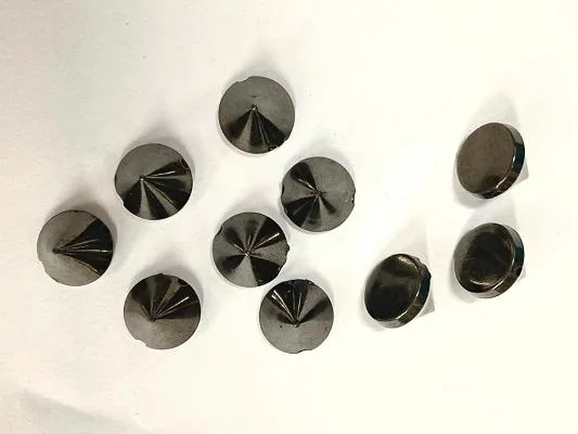 Gun Metal Gray Triangular Plastic Stud Beads- 12 mm