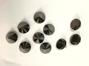 Gun Metal Gray Triangular Plastic Stud Beads- 12 mm
