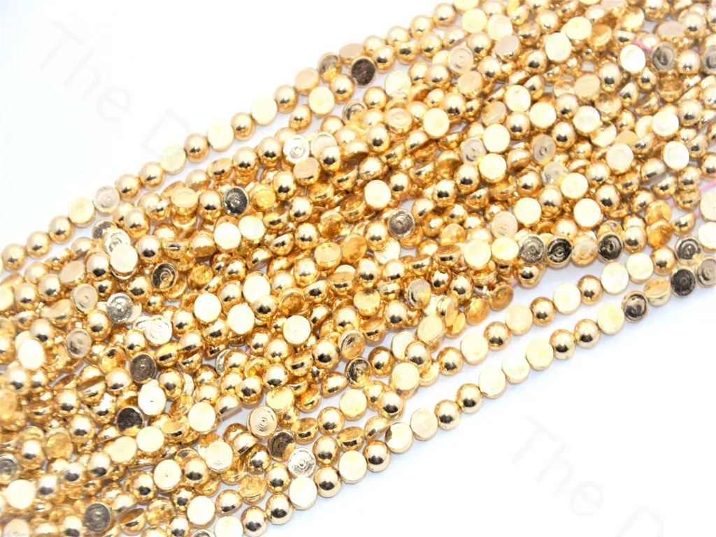 Half Cut Golden Plastic Beads