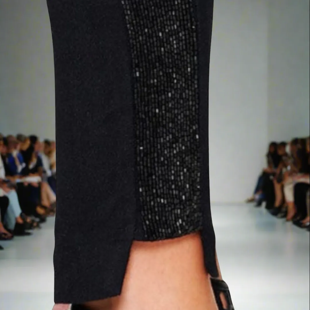 Hand Beaded Tuxedo Pants
