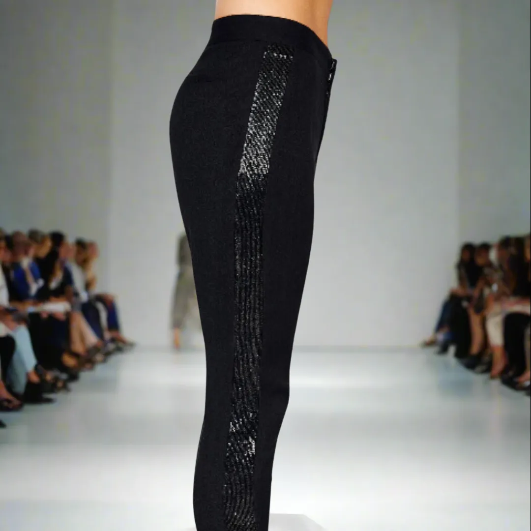 Hand Beaded Tuxedo Pants