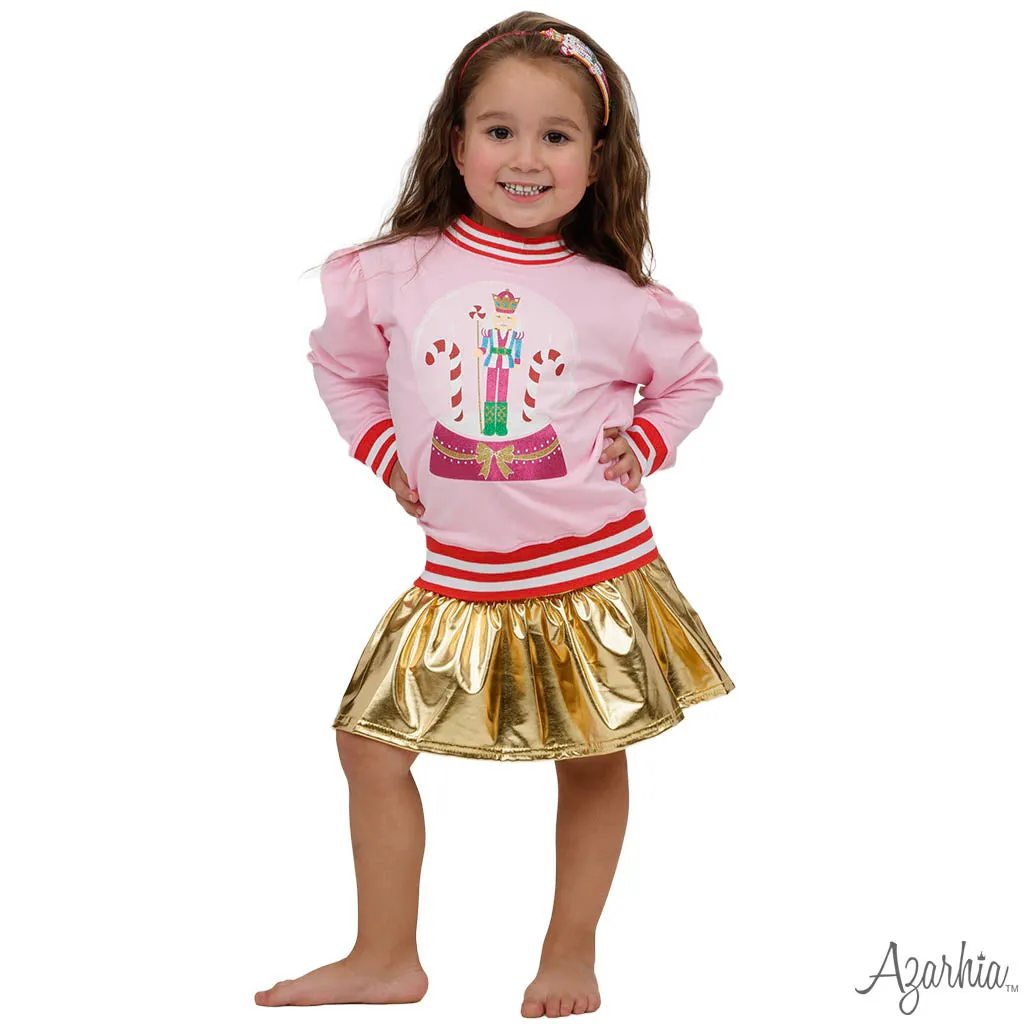 Holly Light Pink sweatshirt Glitter Nutcracker