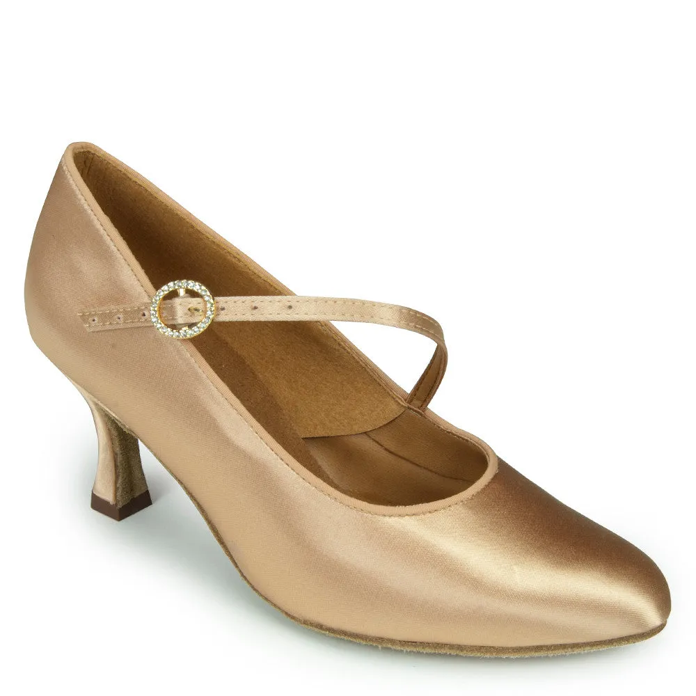 ICS ROUNDTOE SINGLESTRAP - WHITE SATIN