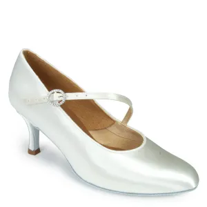 ICS ROUNDTOE SINGLESTRAP - WHITE SATIN