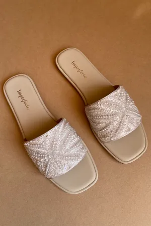 Ivory Dust Embroidery Sandals