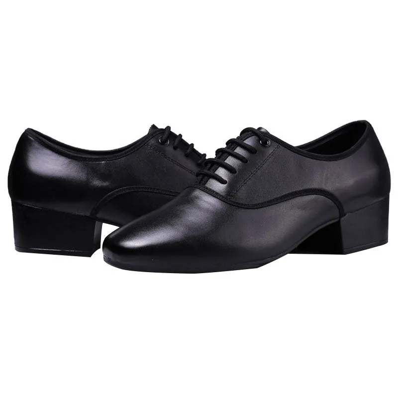 KCDANCE Men's Black Leatherette 3.5cm Heels Ballroom Dance Shoes Modern Dance Shoes