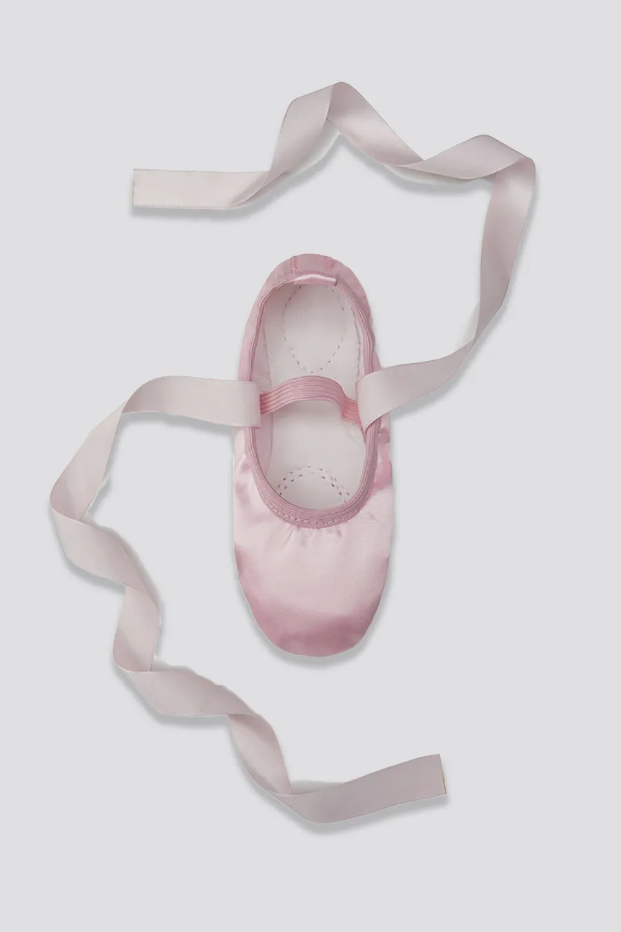 Kids Satin Ballet Shoes with Ribbon