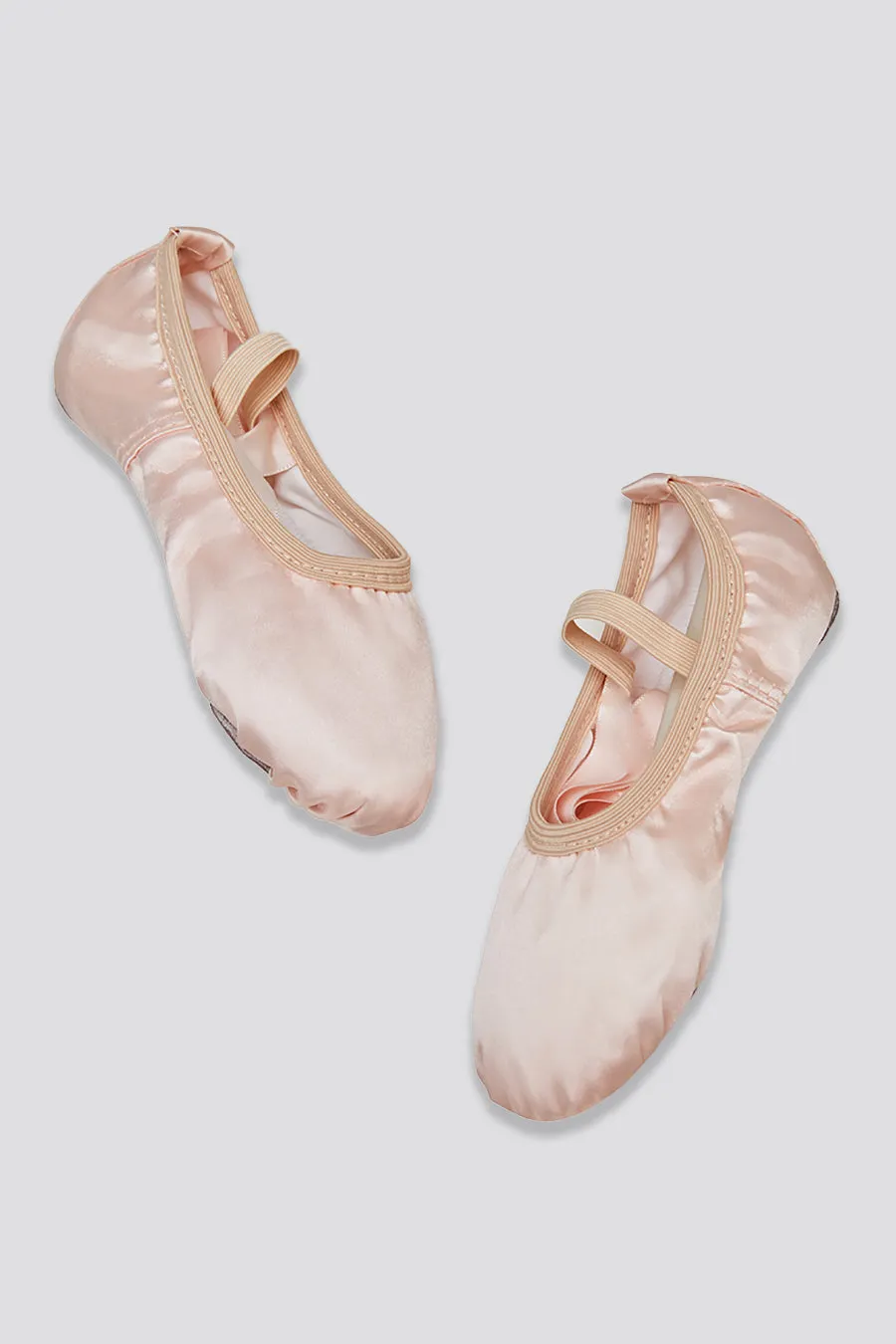 Kids Satin Ballet Shoes with Ribbon