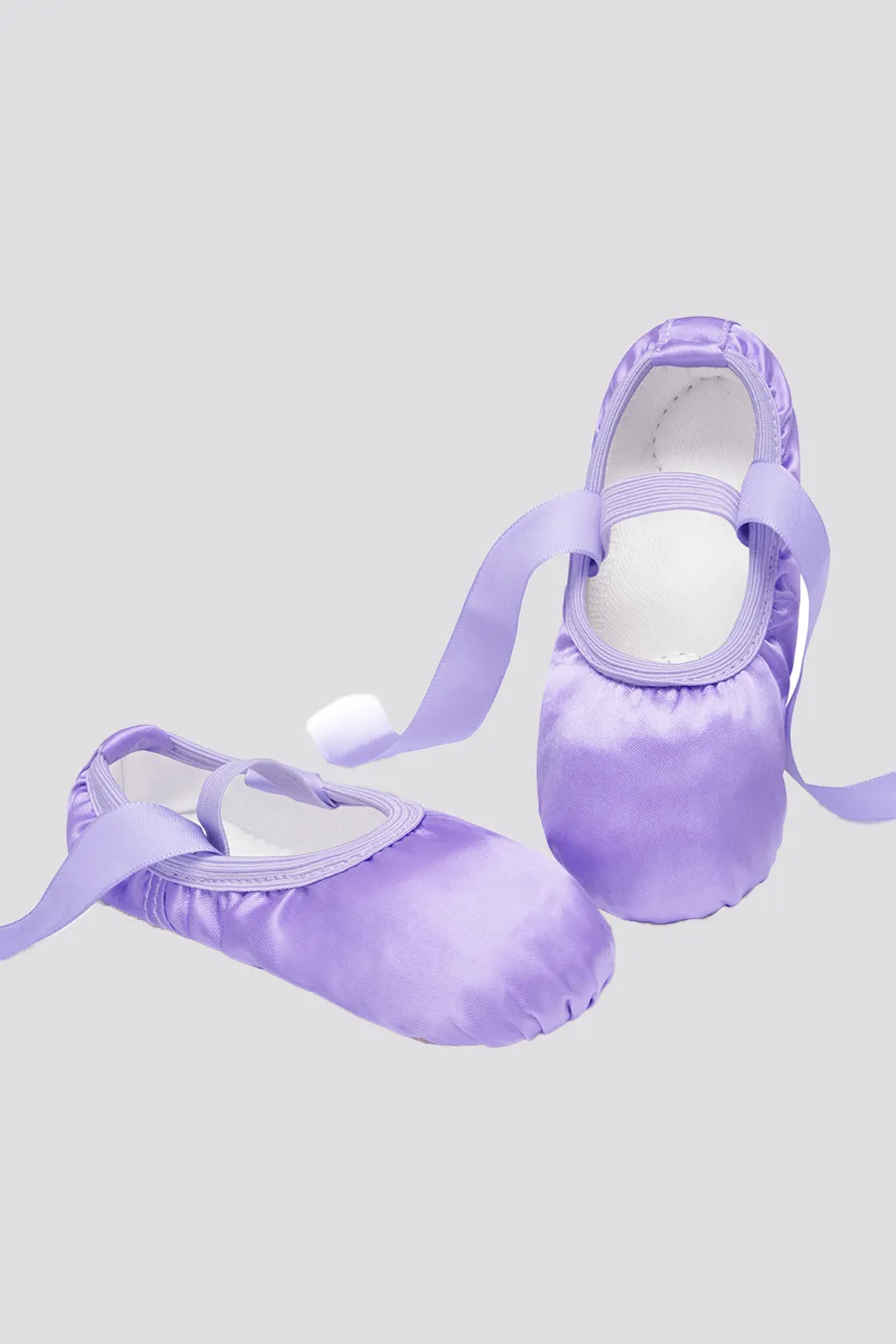 Kids Satin Ballet Shoes with Ribbon